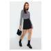 Trendyol Black Interlock High Waist Zipper Knitted Mini Skirt