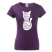 Dámské tričko s kočičím potiskem Těžce hákuji - originální dárek