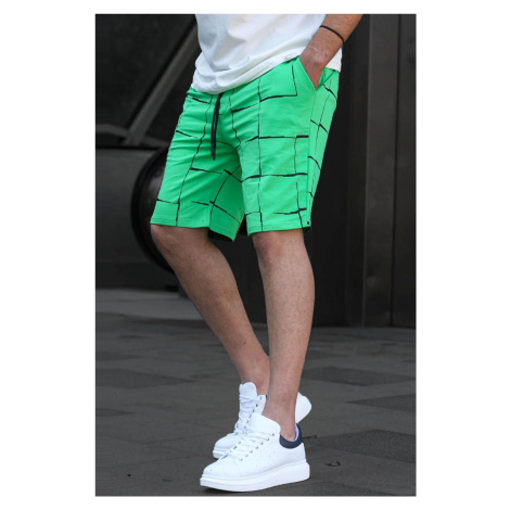 Madmext Green Graphic Pattern Men's Shorts 5496