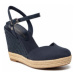 Tommy Hilfiger Espadrilky Basic Closed Toe High Wedge FW0FW04786 Tmavomodrá