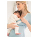 Svetlomodrá bodkovaná tehotenská nočná košeľa s čipkou Cerys