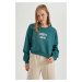 DEFACTO Cool Oversize Fit Crew Neck Thick Sweatshirt