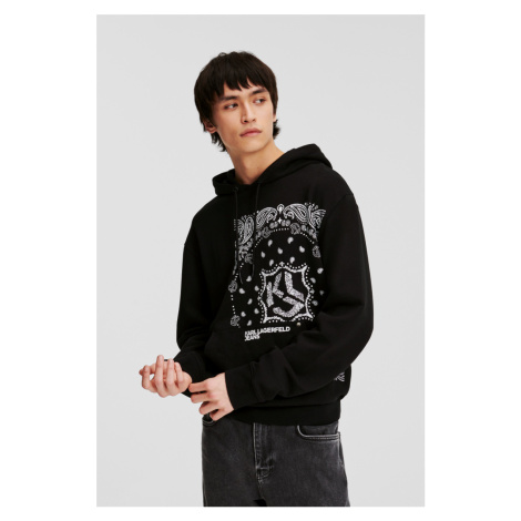 Mikina Karl Lagerfeld Jeans Klj Regular Bandana Hoodie Black