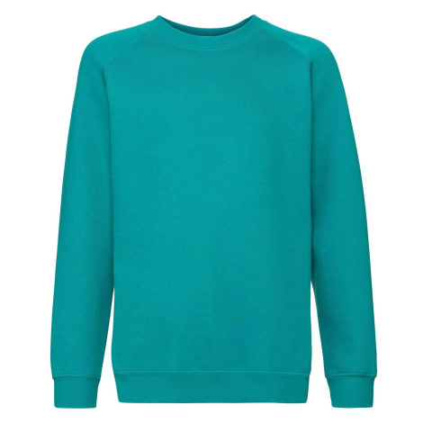 Zielona bluza dziecięca Raglan Sweat Fruit of the Loom