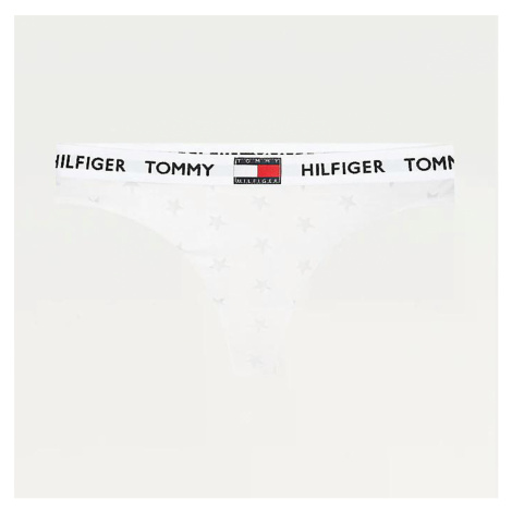 Biele tangá Thong Burnout Tommy 85 Tommy Hilfiger