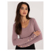 Purple classic long sleeve sweater