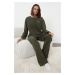 Trendyol Green Slogan Detailed Knitted Pajama Set