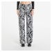 Kalhoty Sixth June Straight Leg Printed Jeans Black/ White