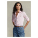 Bavlnená košeľa Polo Ralph Lauren dámska, ružová farba, slim, s klasickým golierom