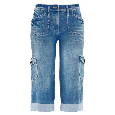 Kapsáčové strečové džínsy, capri-dĺžka bonprix