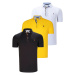 TRIPLE SET T8582 DEWBERRY MENS T-SHIRT-BLACK-WHITE-YELLOW