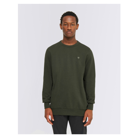 Knowledge Cotton Erik Basic Badge Sweat 1090 Forrest Night