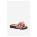 Women's slippers with embellishments, pink Bunlia