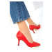 Soho Red Women's Classic High Heel Shoes 17059