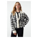 Trendyol Ecru Soft Texture Coat Look Knitwear Cardigan