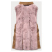 Elegantní vesta v barvě z eko kůže a kožešiny Růžová XL (42) model 15831749 - S'WEST