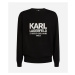 Sveter Karl Lagerfeld Karl Logo Crewneck Black