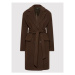 Pinko Vlnený kabát Giacomino 1 AI2122 BLK01 1G16S0 Y7E3 Hnedá Regular Fit