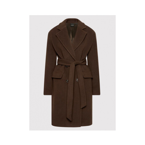 Pinko Vlnený kabát Giacomino 1 AI2122 BLK01 1G16S0 Y7E3 Hnedá Regular Fit