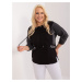 Black women's plus size blouse with 3/4 sleeves