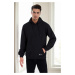 34605 Dewberry Kangaroo Pocket Hoody Mens Sweatshirt-BLACK