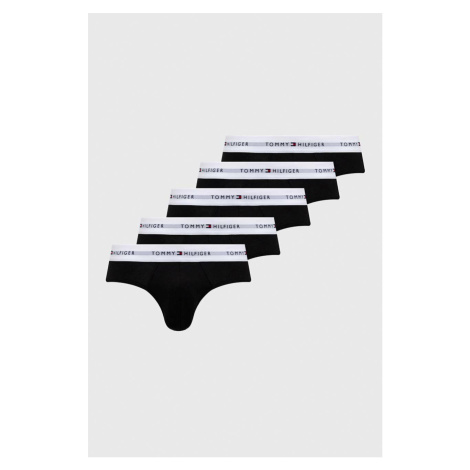 Slipy Tommy Hilfiger 5-pak pánske,čierna farba,UM0UM02905