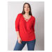 Plus Size Red Viscose Blouse