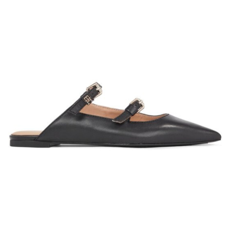 Tommy Hilfiger Šľapky Th Pointy Leather Mule FW0FW07722 Čierna