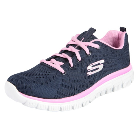 SKECHERS Nízke tenisky 'Graceful Get Connected'  námornícka modrá / ružová / biela