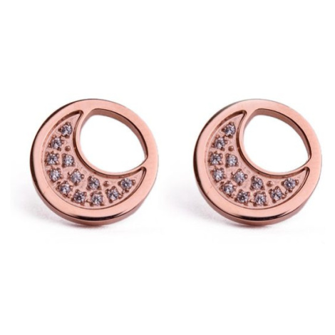 VUCH Rose Gold Moon Earrings