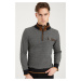 1039 DEWBERRY MENS SWEATSHIRT-BLACK-WHITE