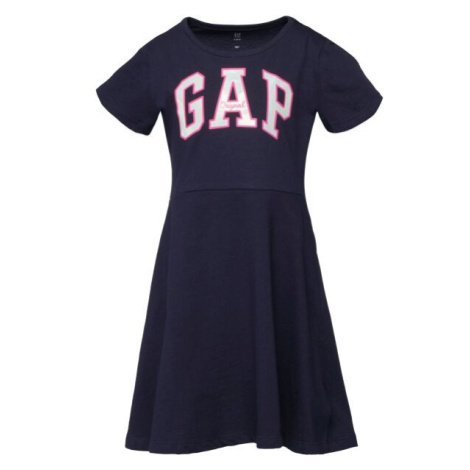 GAP SHORT SLEEVE LOGO Dievčenské šaty, tmavo modrá, veľkosť