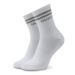 Hugo Súprava 3 párov vysokých dámskych ponožiek 3p Qs Rib Logo Cc W 50484149 Biela