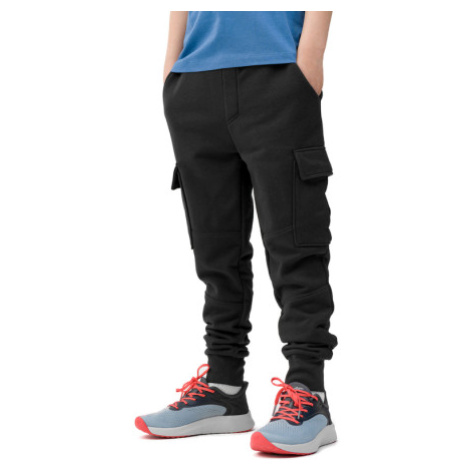 Chlapčenské tepláky 4F JUNIOR TROUSERS-4FJWSS24TTROM590-22S-ANTHRACITE