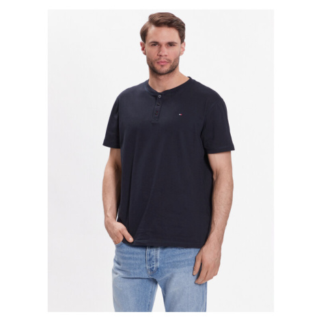 Tommy Hilfiger Tričko Henley UM0UM02803 Tmavomodrá Regular Fit