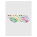Sada siedmich párov dievčenských ponožiek vo fialovej, ružovej, zelenej, bielej a žltej farbe GA