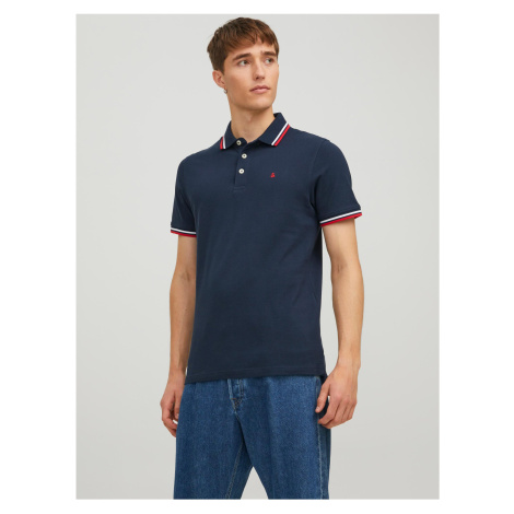 Tmavomodrá polokošeľa Jack & Jones Paulos