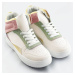 Bielo-pastelové členkové dámske tenisky sneakers (WH2122)