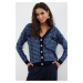 Trendyol Navy Blue Wide Pattern Knitwear Cardigan