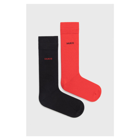 Ponožky HUGO (2-pak) pánske,červená farba,50468099 Hugo Boss
