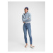 GAP Džínsy high rise true skinny with secret smoothing pockets Modrá