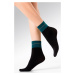 Čierno-zelené silonkové ponožky Ina
