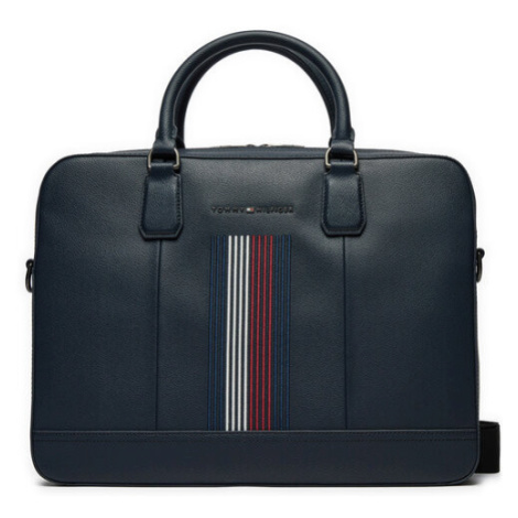 Tommy Hilfiger Taška na laptop Coated Canvas Computer Bag AM0AM12492 Tmavomodrá