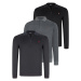 TRIPLE SET V4007 DEWBERRY MEN'S SWEATSHIRT-BLACK-NAVY-ANTHRACITE