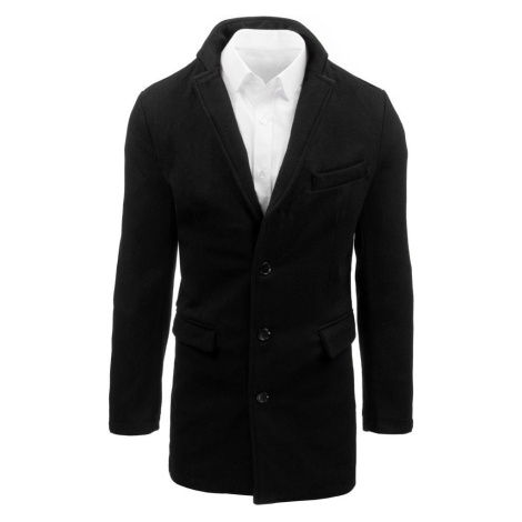 Čierny štýlový kabát pre pánov (cx0380) skl.8 DStreet