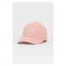 Bavlnená čiapka Guess ružová farba, jednofarebná
