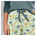 Pyžamové nohavice s potlačou "okvetných lístkov"
