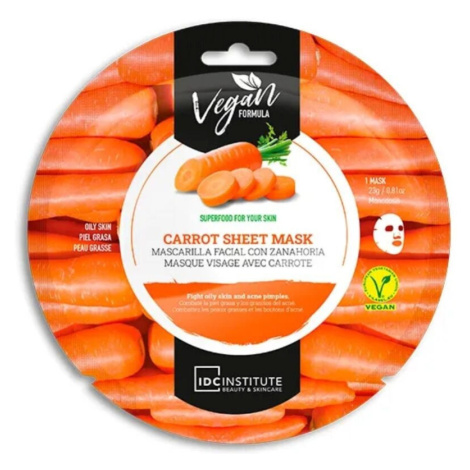 IDC Institute - Pleťová maska Vegan s mrkvovým extraktom  Pleťová maska 23 g