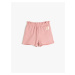 Koton The Waist of the Shorts is Elastic. Textured Label Detail Cotton.
