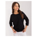 Black Cotton Casual Blouse